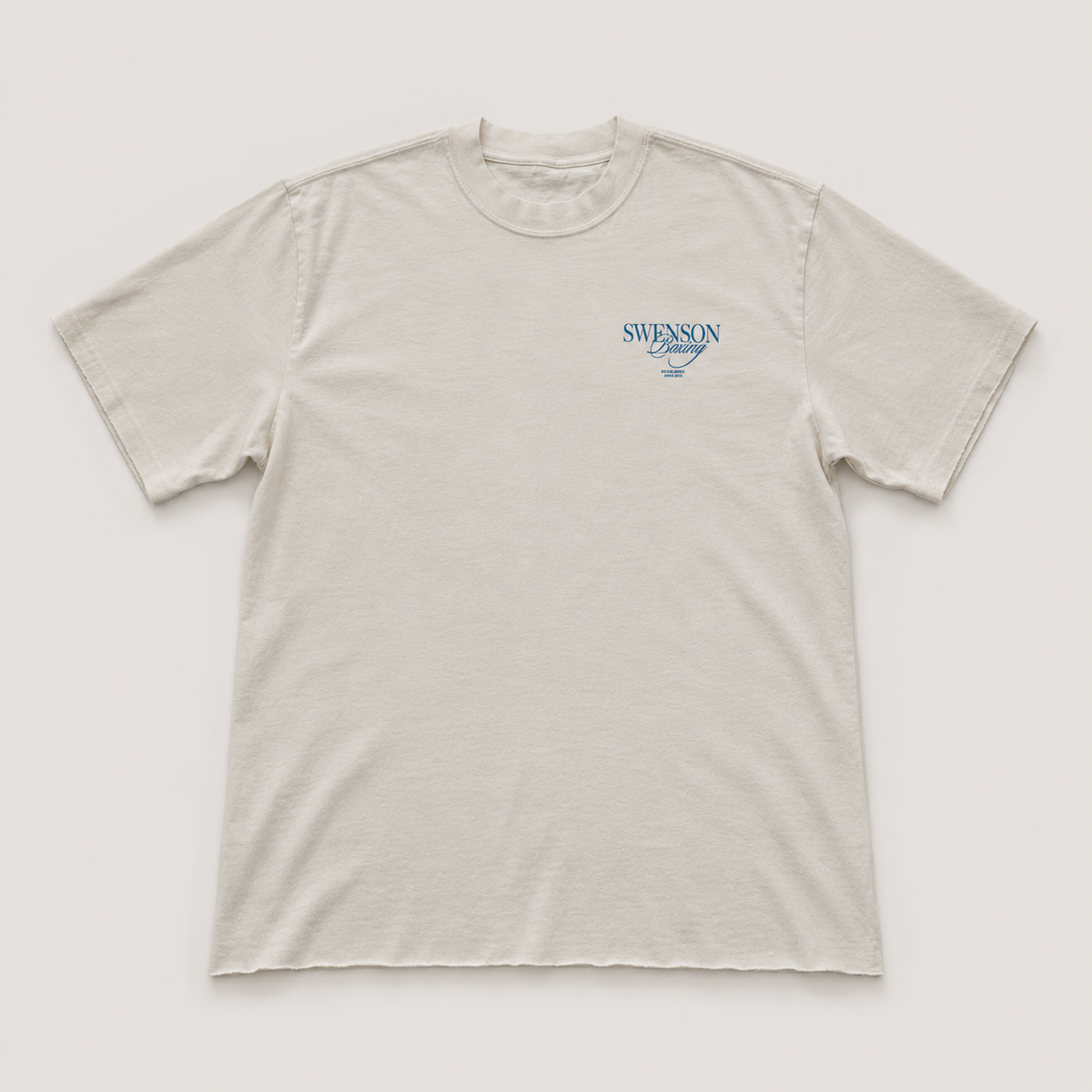 Swenson Boxing Men’s Signature T-Shirt - Bone & Blue