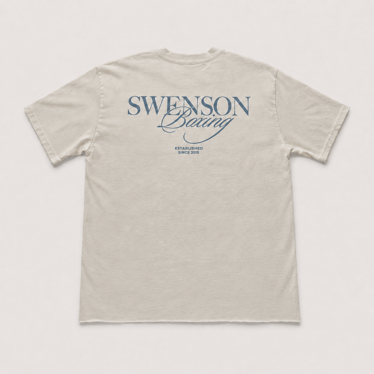 Swenson Boxing Men’s Signature T-Shirt - Bone & Blue