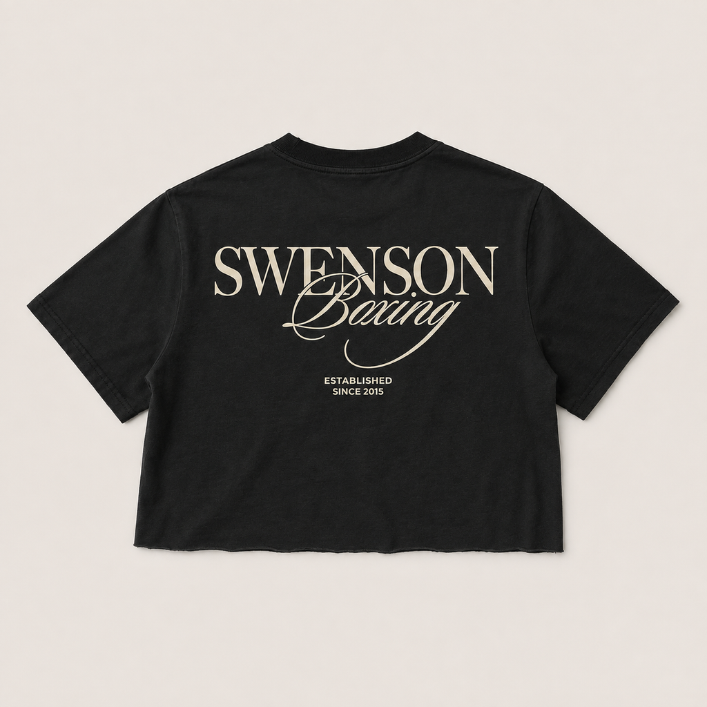 Swenson Boxing Women’s Signature Crop Top - Black
